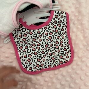 3 BABYGIRL bibs 6-12 months NEW